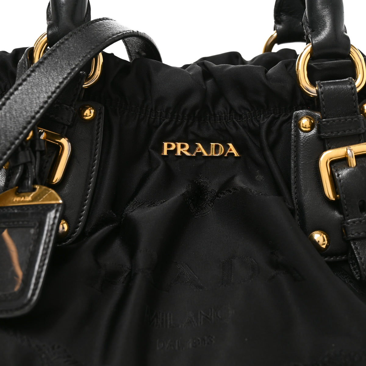 Tessuto Nylon Jacquard Logo Tote Nero Black