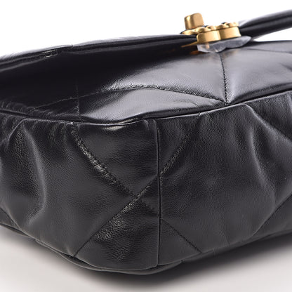 Chanel Goatskin Quilted Medium 19 Flap Black 8 of 10