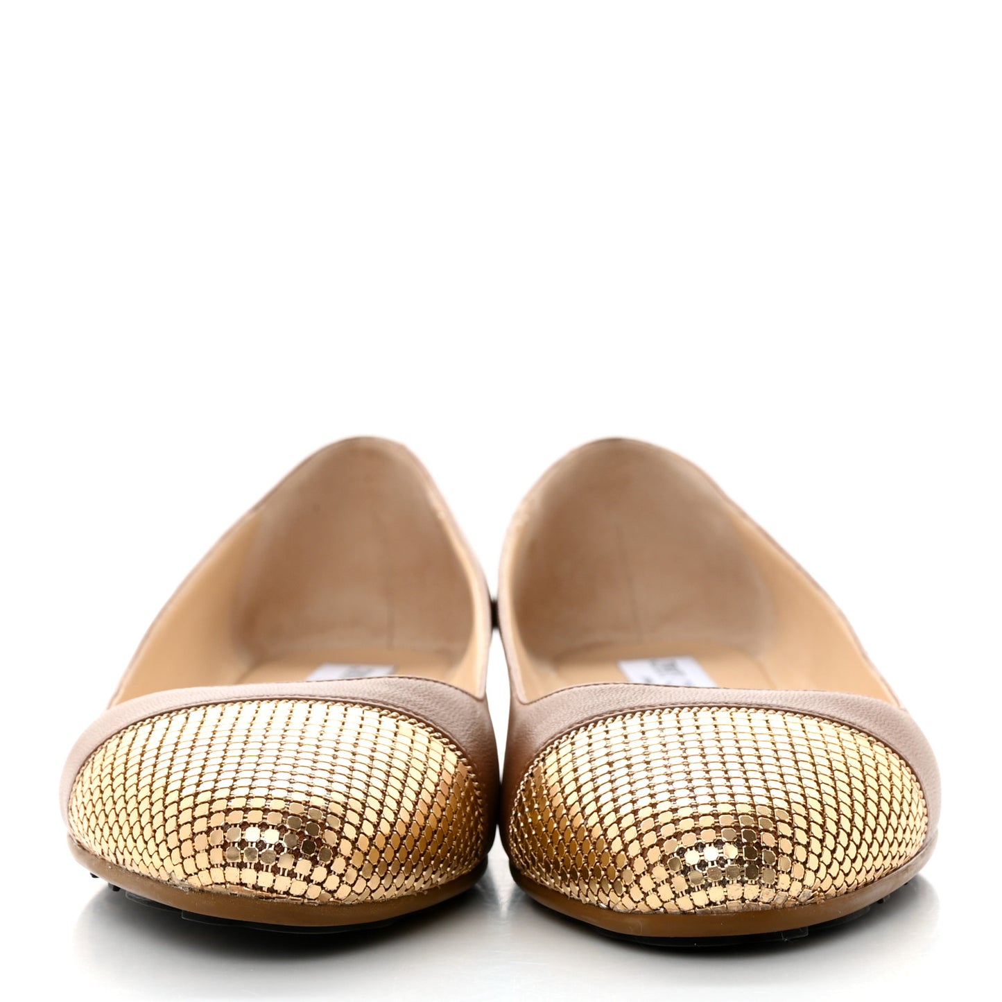 Nappa Metal Mesh Waine Ballet Flats 39 Canyon Gold