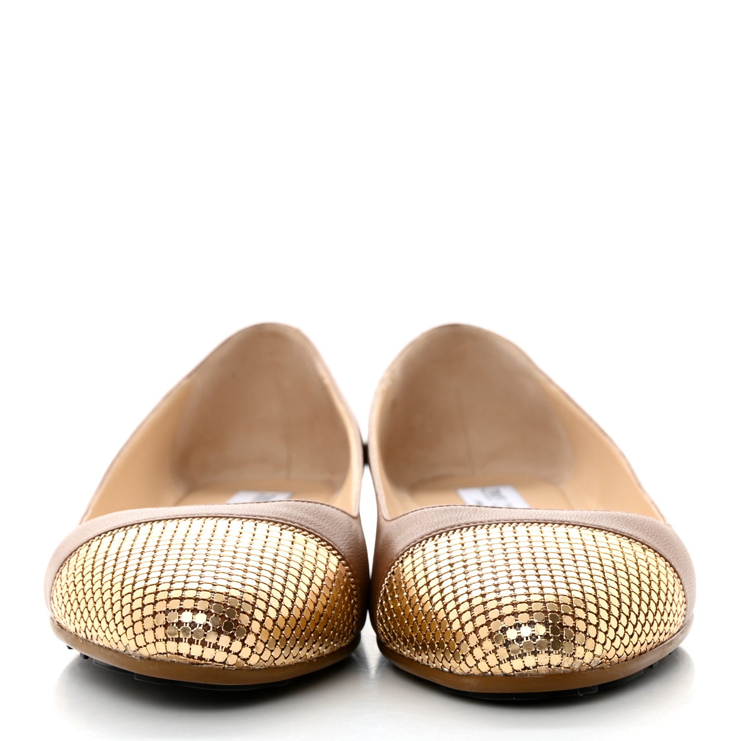 Jimmy Choo Nappa Metal Mesh Waine Ballet Flats 39 Canyon Gold 2 of 8