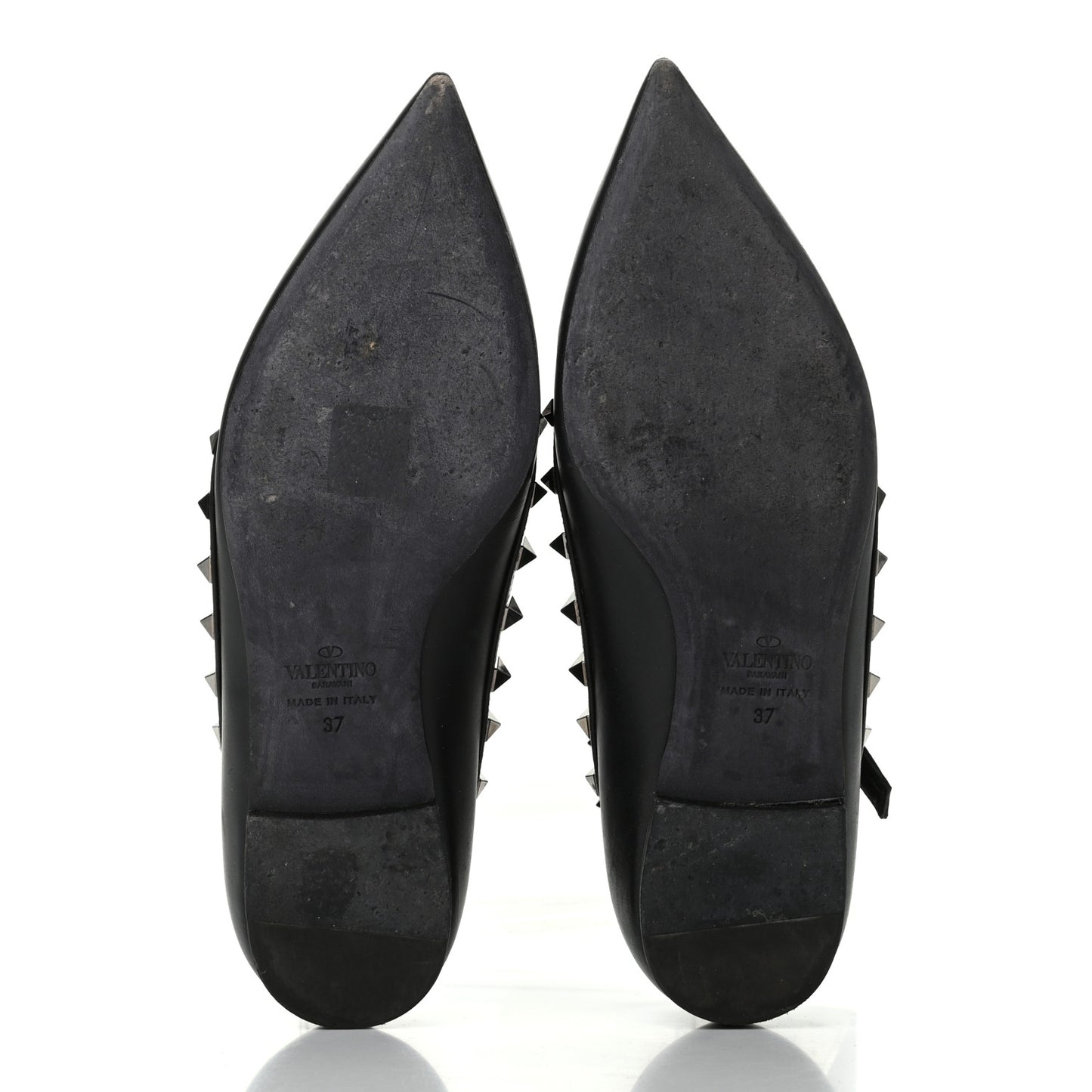 Nappa Rockstud Cage Ballerina Flats 37 Black