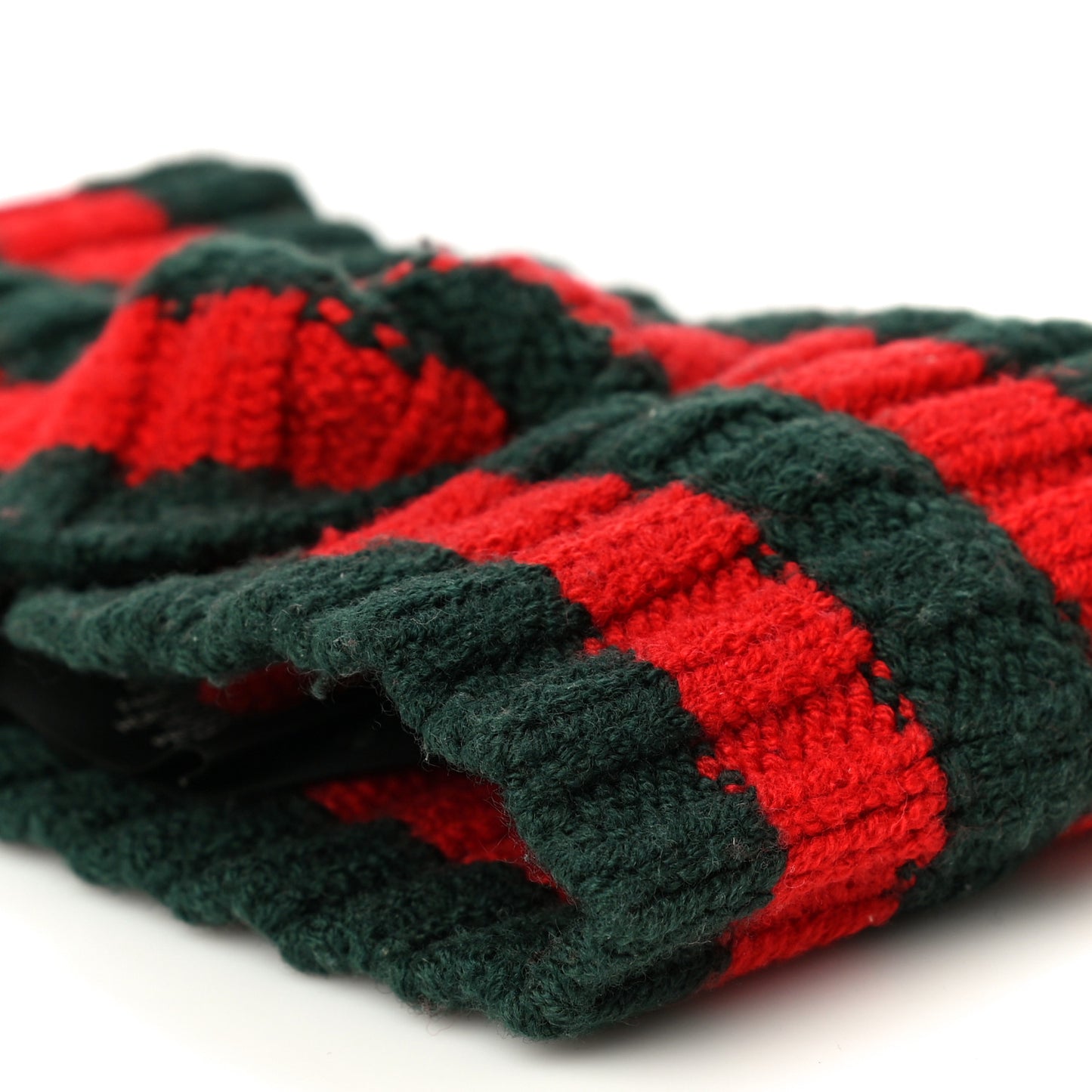 Wool Web Headband M Green Red