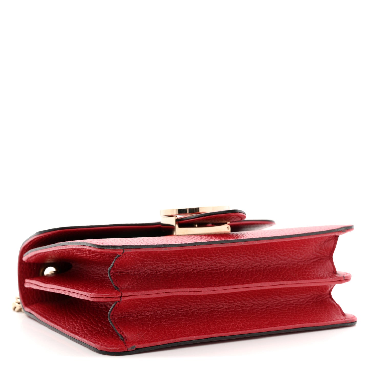 Dollar Calfskin Small Interlocking G Shoulder Bag Red