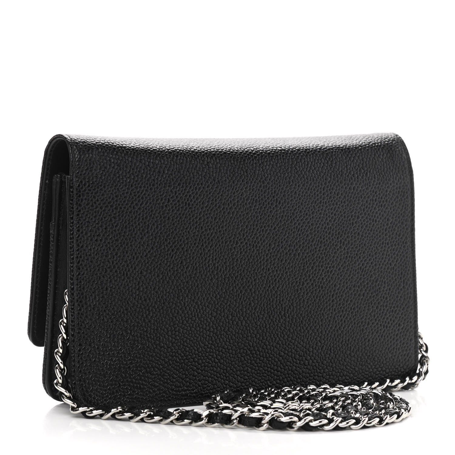 Chanel Caviar Timeless CC Wallet On Chain WOC Black 3 of 12