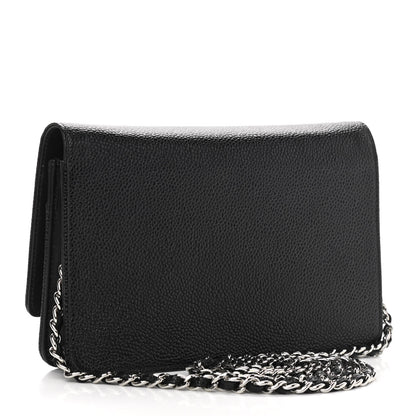 Chanel Caviar Timeless CC Wallet On Chain WOC Black 3 of 12