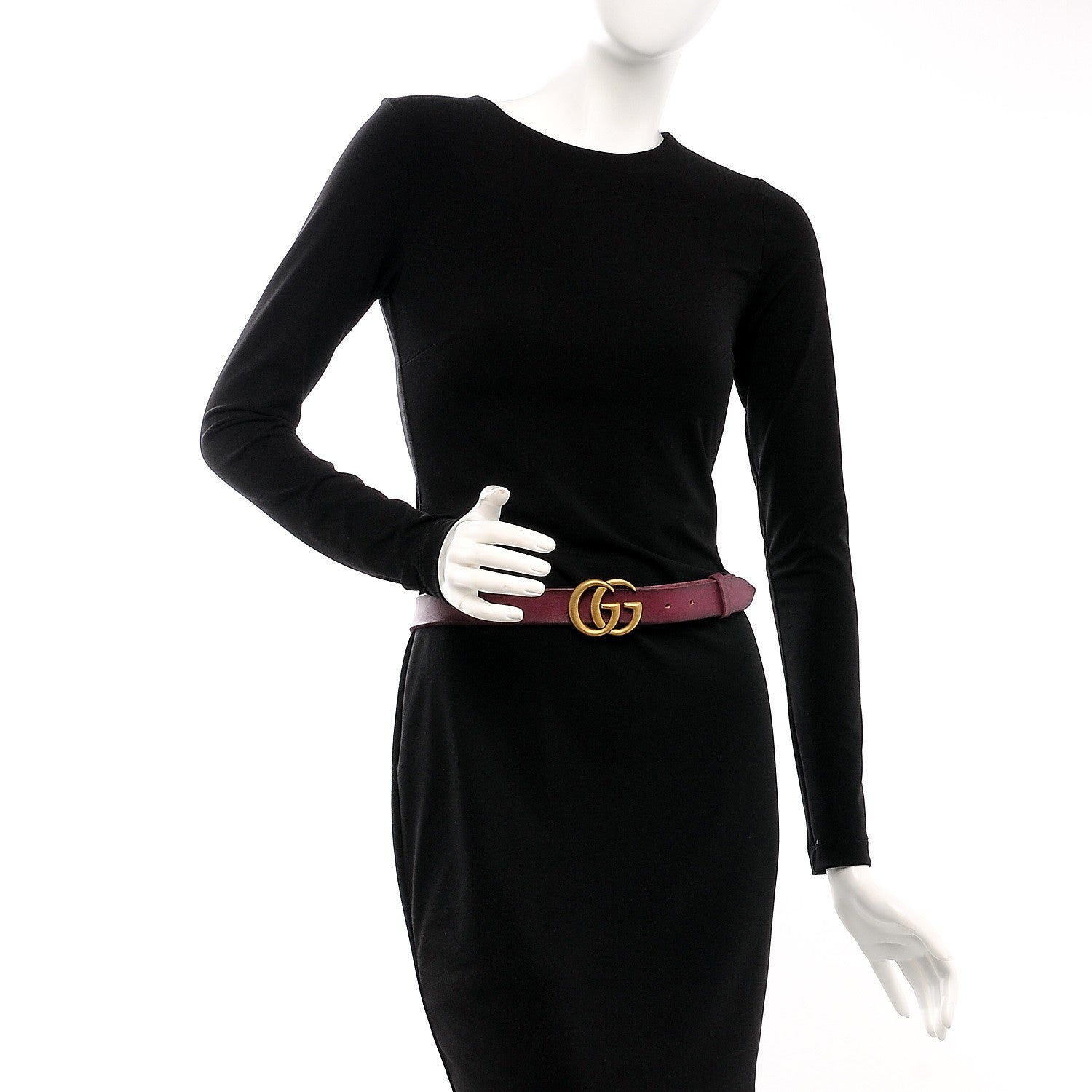 Gucci Faded Calfskin Double G 30mm Belt 95 38 Leaf 2 of 5