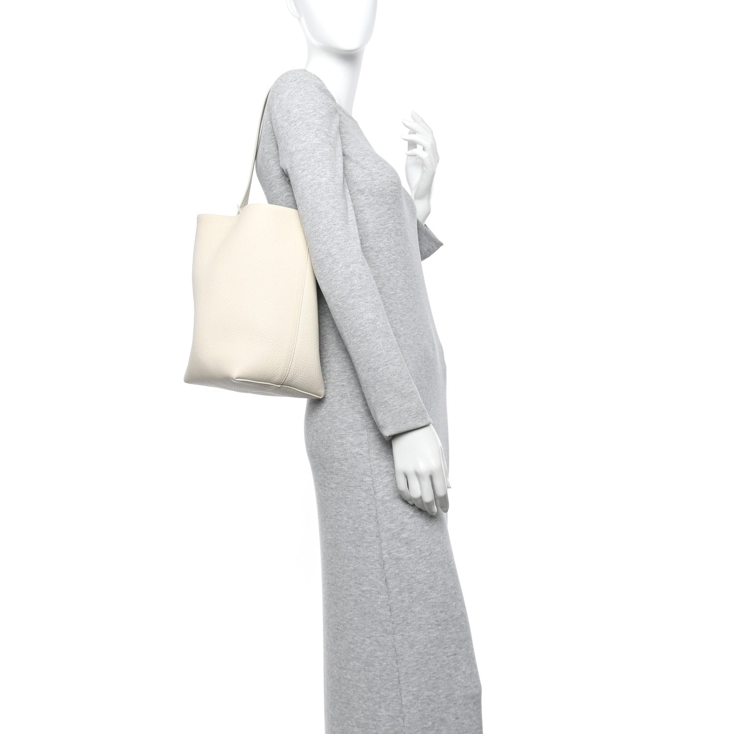 The Row Grained Calfskin Medium N/S Park Tote Ivory 3 of 23