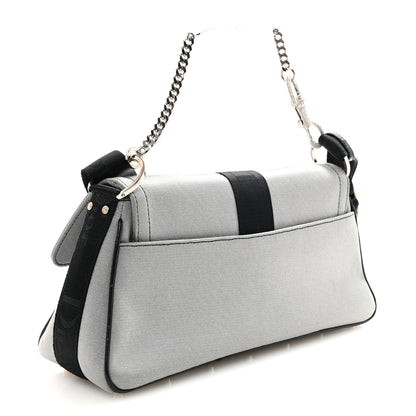 Christian Dior Silk Jersey Crystal Hardcore Bag Grey Black 3 of 10