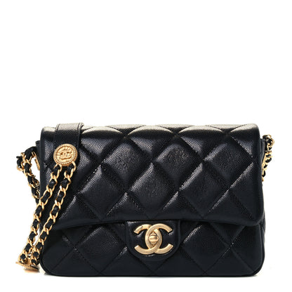 Chanel Caviar Quilted Small Twist Your Buttons Flap Black 1 of 11