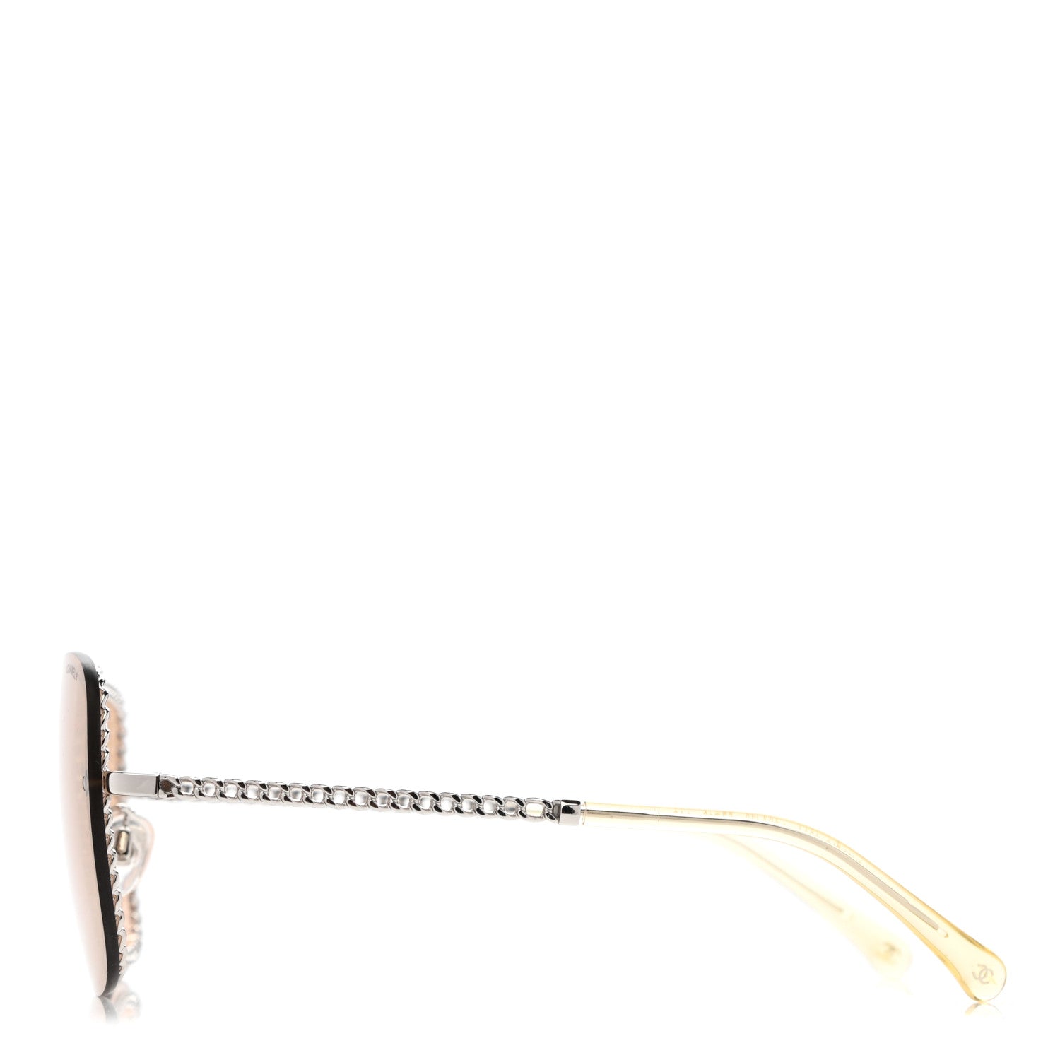 Chanel Metal Removable Chain Square Sunglasses 4244 Light Brown 3 of 7