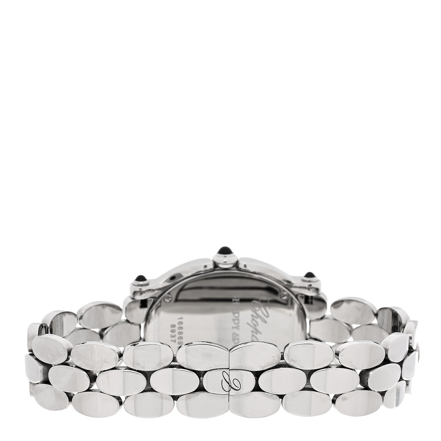 Chopard Stainless Steel 7 Diamond 31mm Oval Happy Sport Quartz Watch 3 of 5