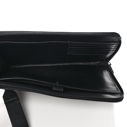 Bottega Veneta Perforated Calfskin Leggero Clutch Black 5 of 8