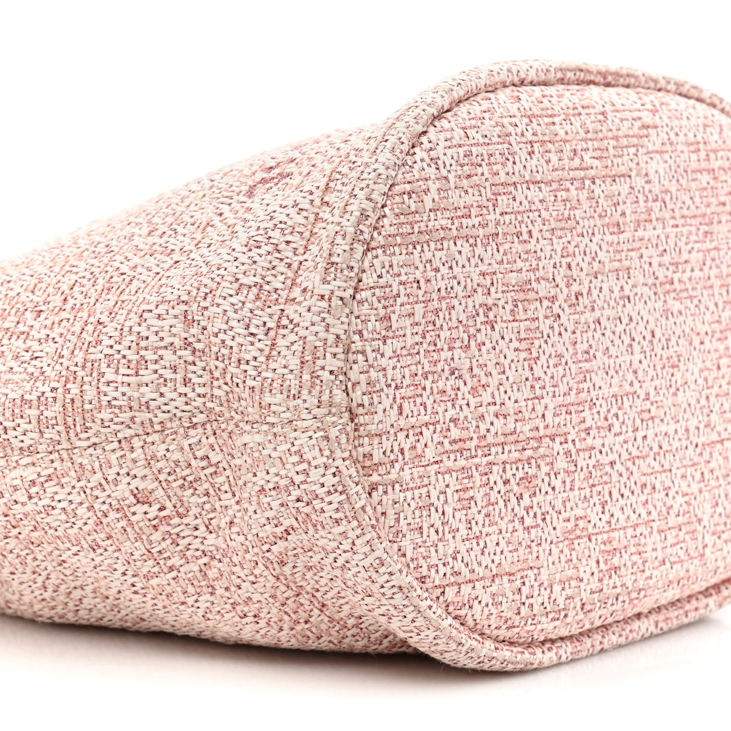 Lurex Boucle Deauville Drawstring Bag Pink