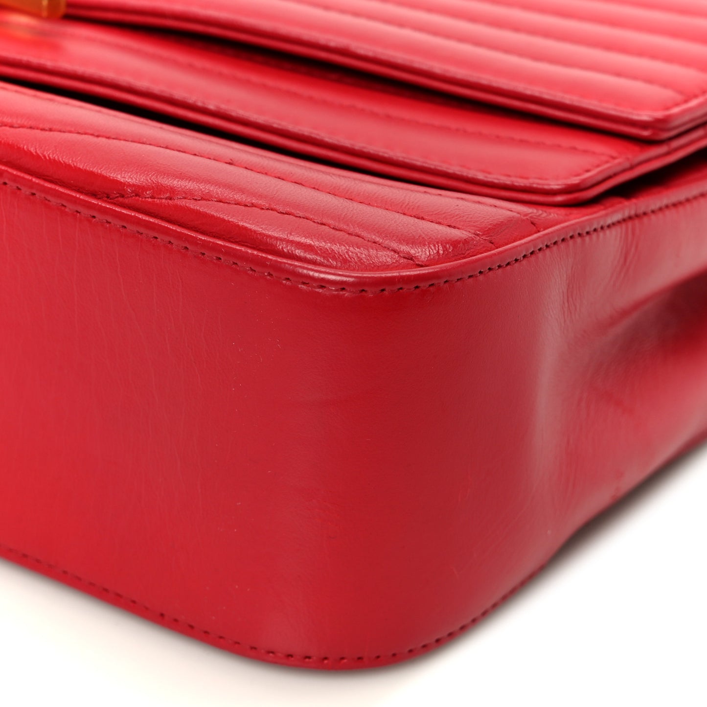 Lambskin Matelasse Chevron Monogram Medium Sulpice Bag Red