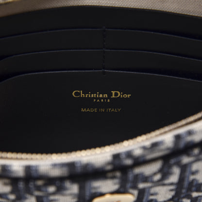 Christian Dior Oblique Saddle Chain Pouch Blue 7 of 9