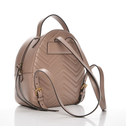 Gucci Calfskin Matelasse GG Marmont Backpack Porcelain Rose 3 of 7