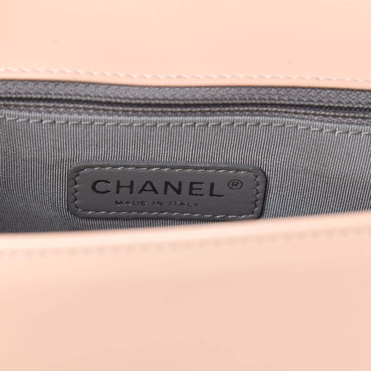 Glazed Calfskin Medium Boy Flap Light Pink