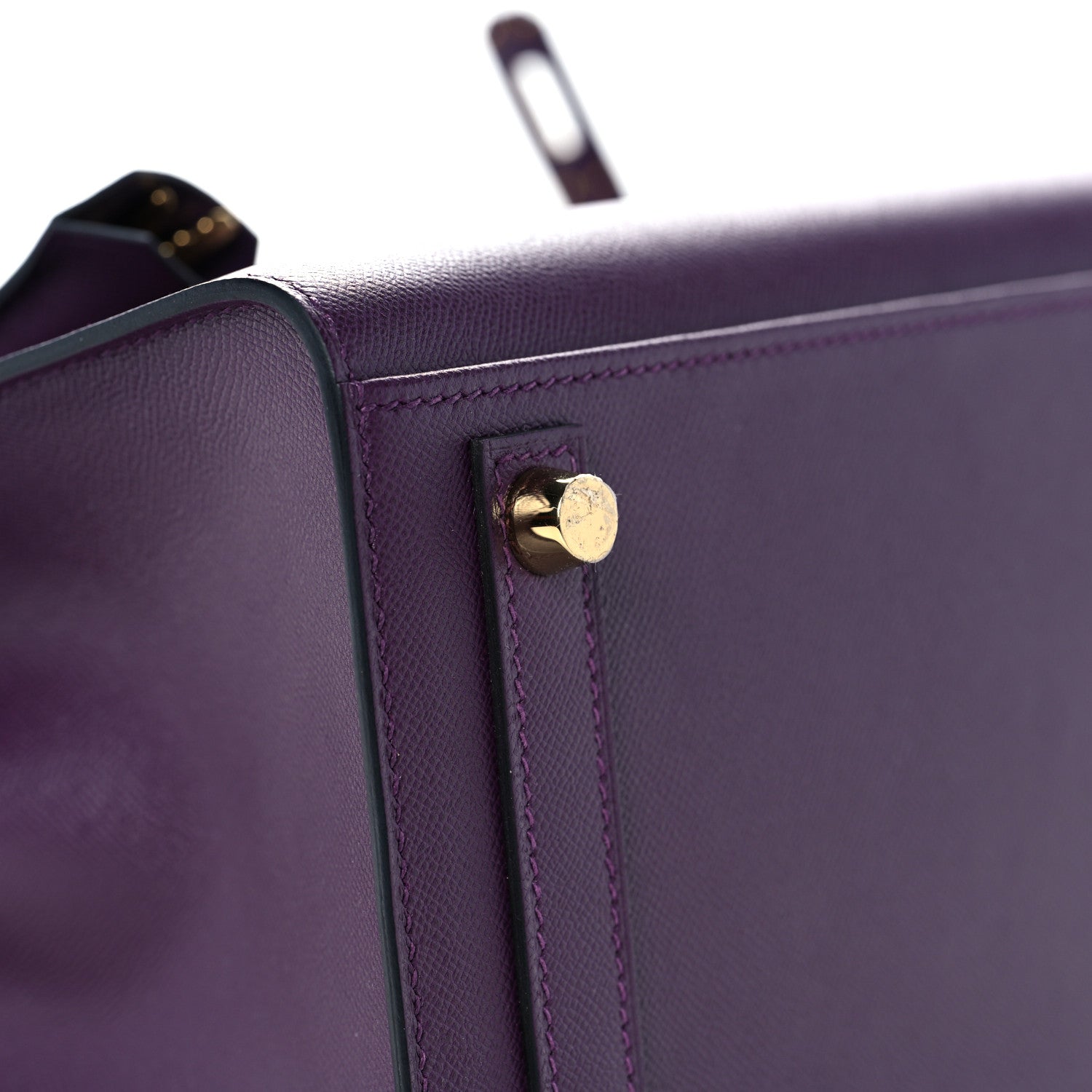 Hermes Madame Calfskin Birkin Sellier 25 Cassis 10 of 34