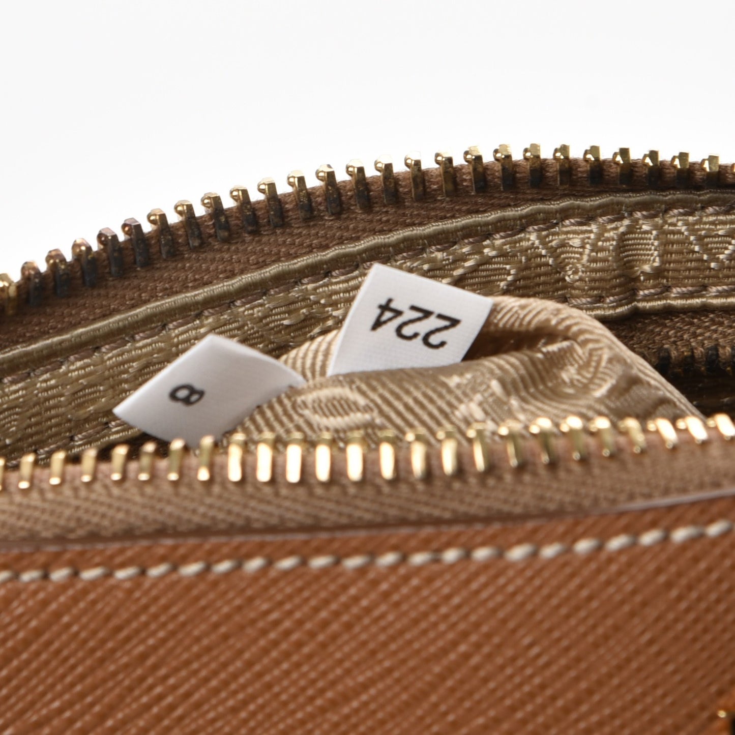 Saffiano Colour Bi-Color Pochette Caramel Mimosa
