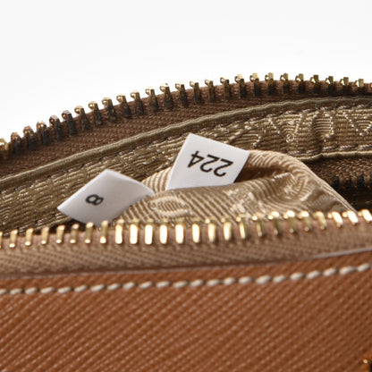 Prada Saffiano Colour Bi-Color Pochette Caramel Mimosa 8 of 10