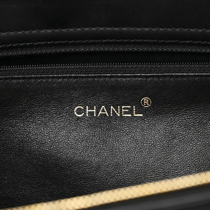 Chanel Lambskin Bekko Chain Large Shoulder Bag Black 6 of 11