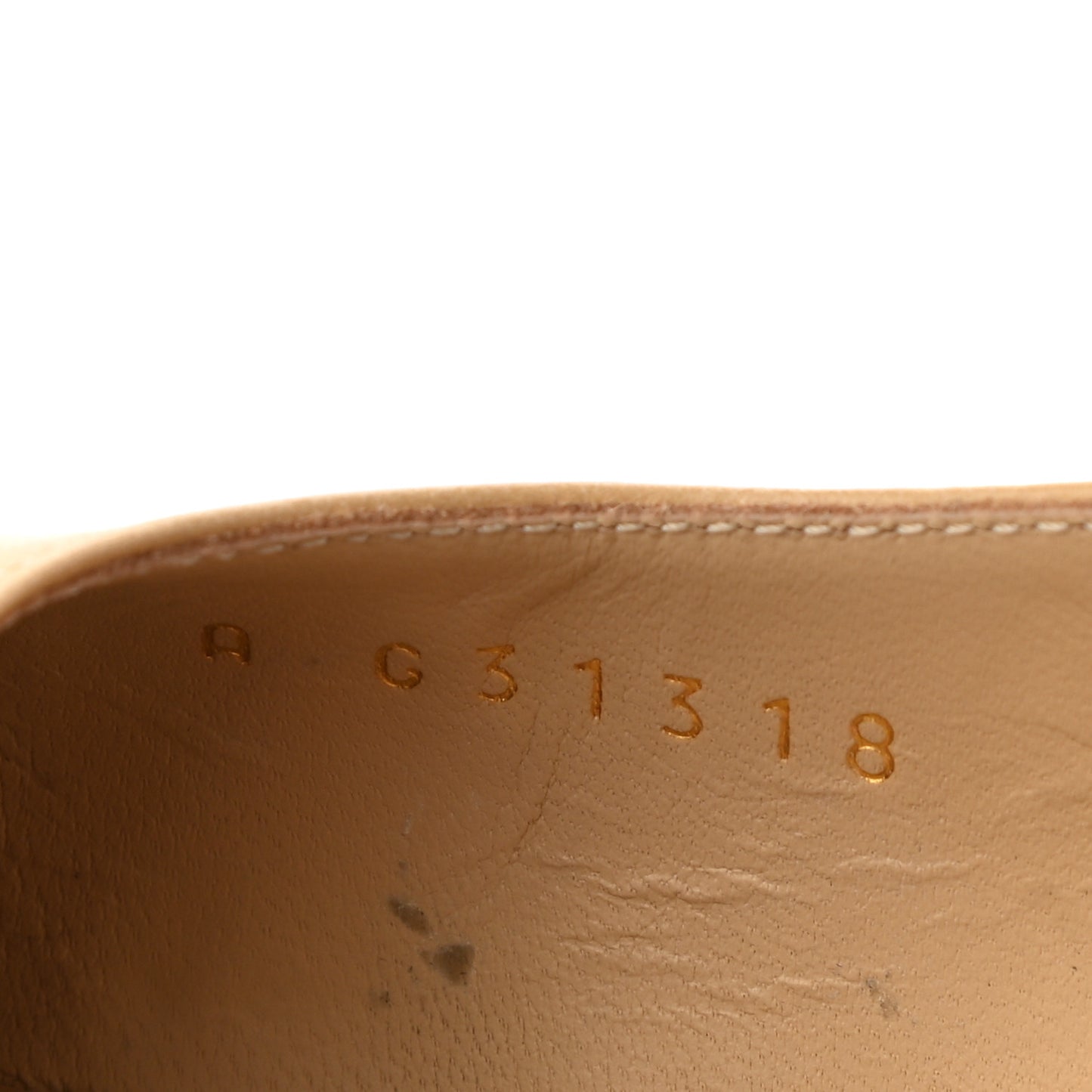 Goatskin Grosgrain Cap Toe CC Slingback Pumps 36.5 Beige Black