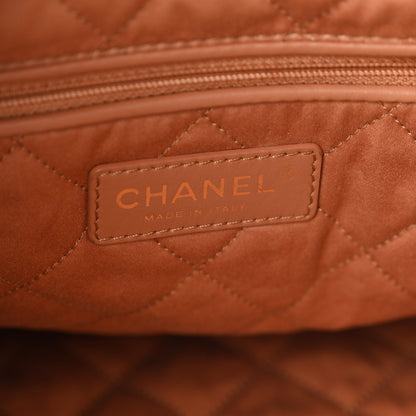 Chanel Shiny Calfskin Quilted Small Chanel 22 Camel 7 of 11