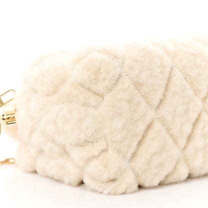 Burberry Shearling Peg Micro Duffle Bag Ecru 11 of 13