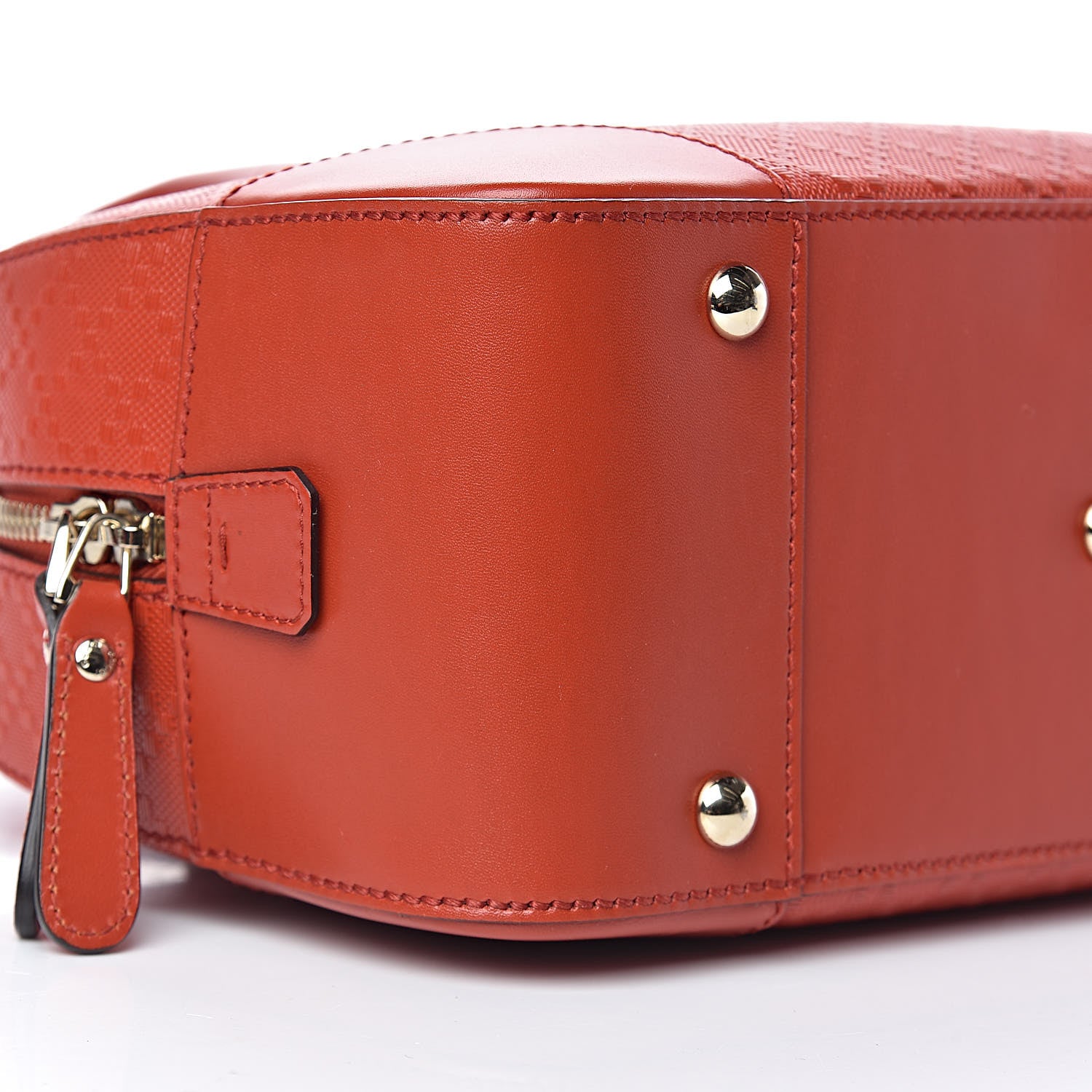 Gucci Calfskin Diamante Small Top Handle Bag Red 10 of 12