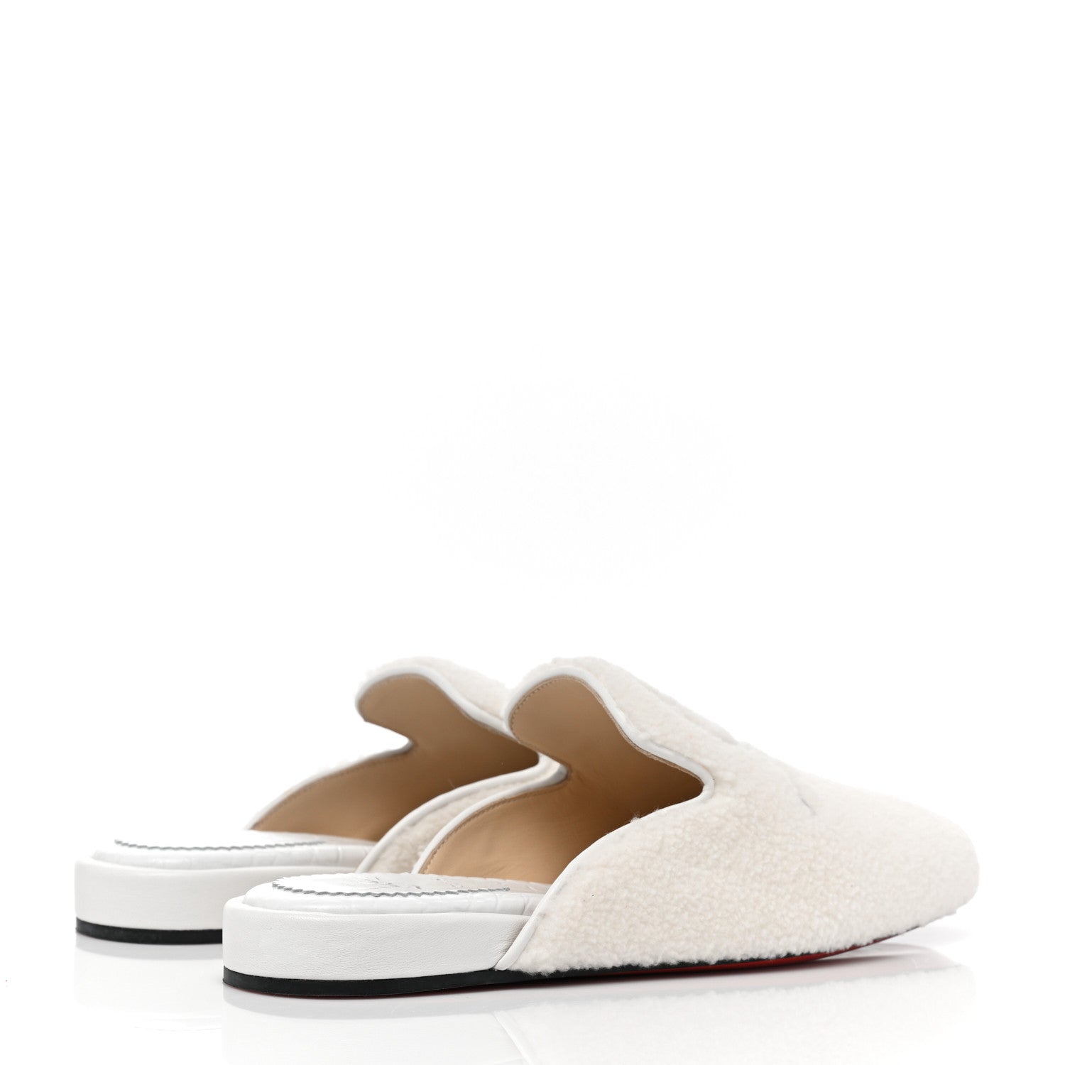 Christian Louboutin Navy Coolito Donna Slippers 38 White 4 of 8