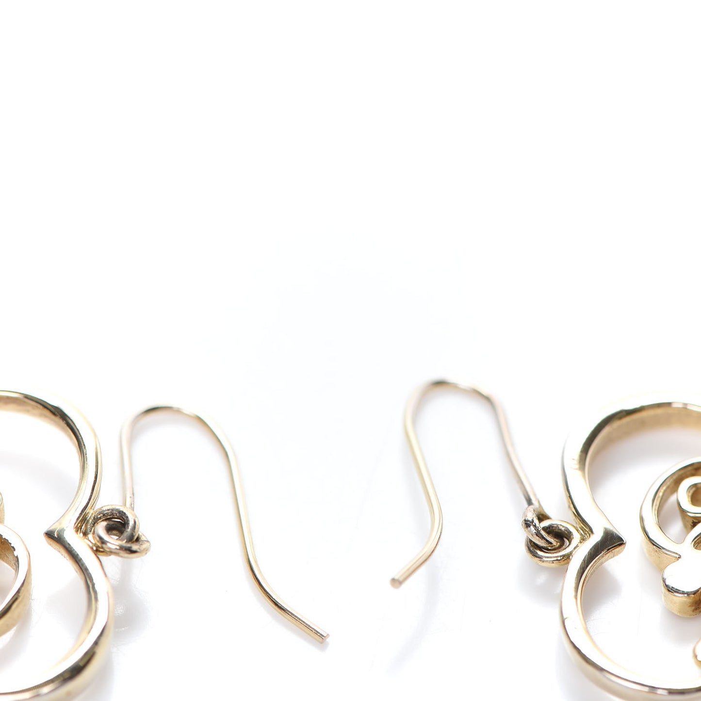 Pearl Love Hoop Earrings Gold