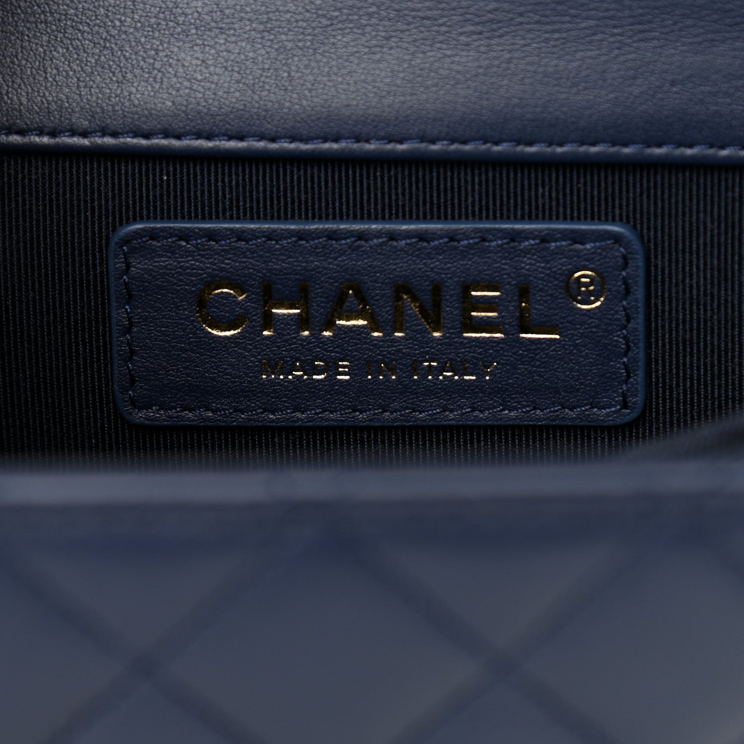 Chanel Calfskin Quilted North South Boy Flap Navy 6 of 10