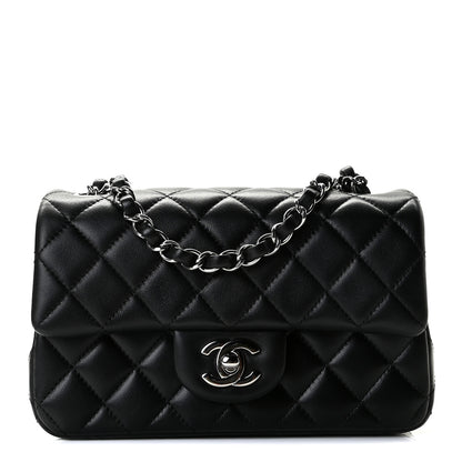 Chanel Lambskin Quilted Mini Rectangular Flap Black 1 of 7