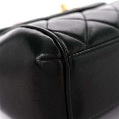 Chanel Lambskin Quilted 5 Chain Small Flap Black 8 of 18