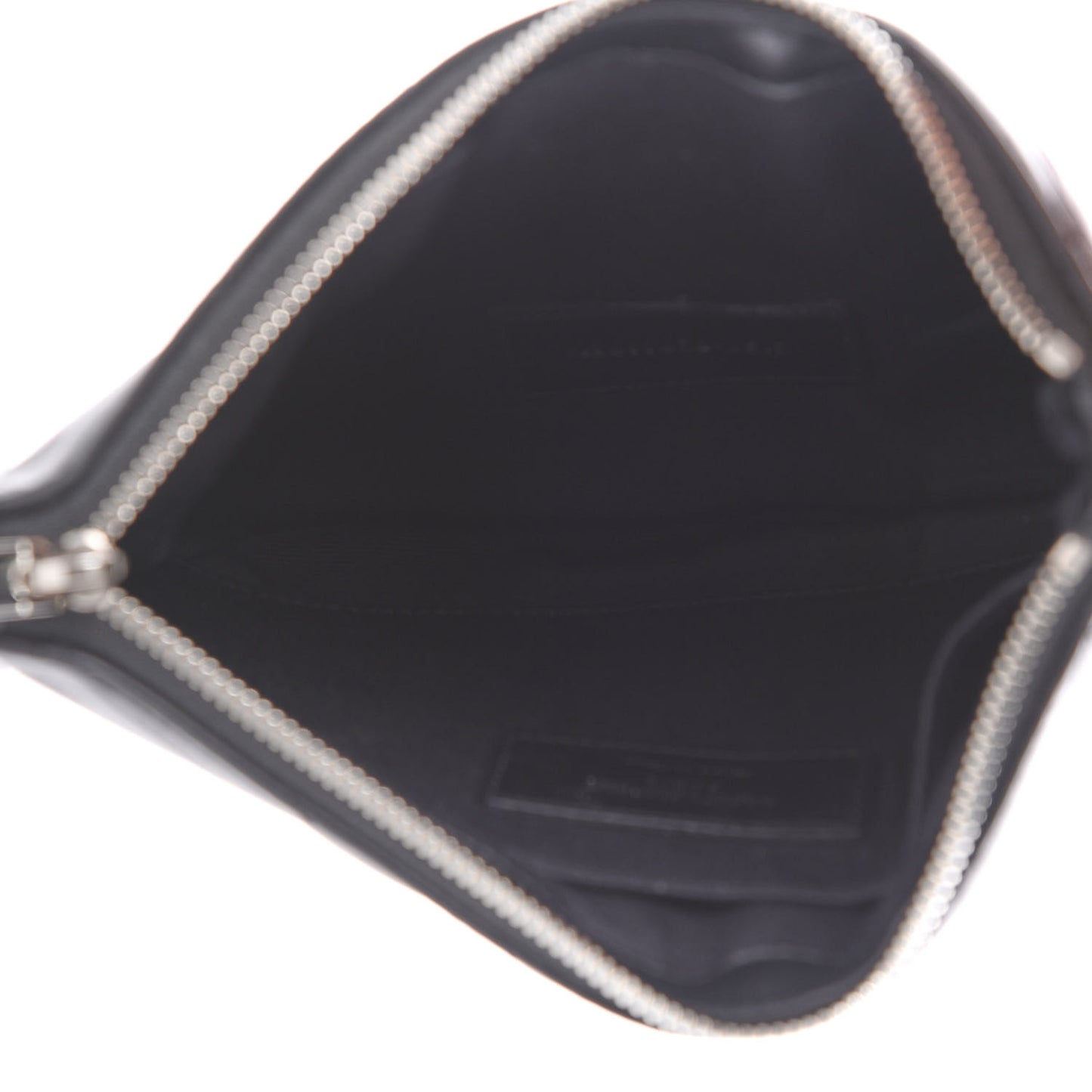 Calfskin Matelasse Chevron Monogram Pouch Black