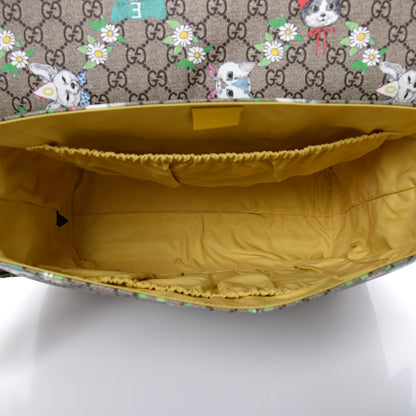 Gucci GG Supreme Monogram Love Pets Diaper Bag Yellow 6 of 11