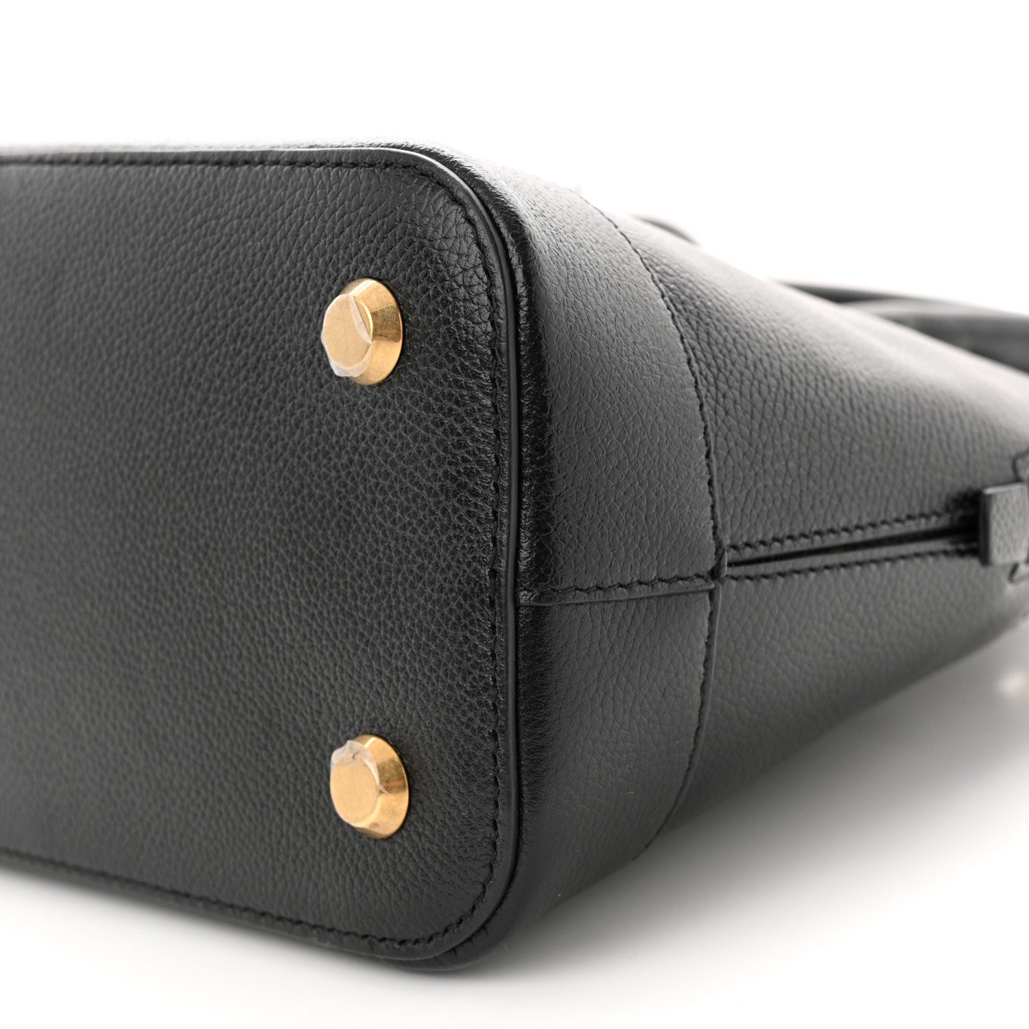 Balenciaga Signature Grained Calfskin Logo S Ville Top Handle Bag Black 10 of 11