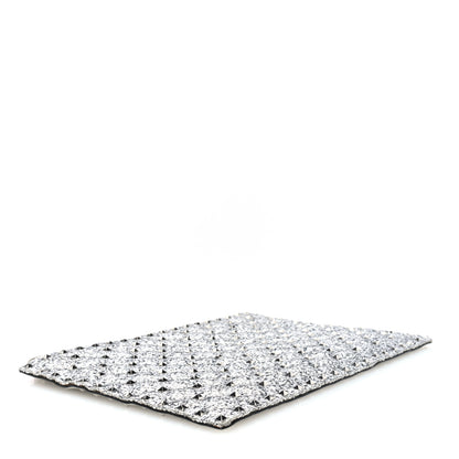 Valentino Garavani Sequin Vitello Rockstud Spike It Zip Pouch Silver 4 of 6