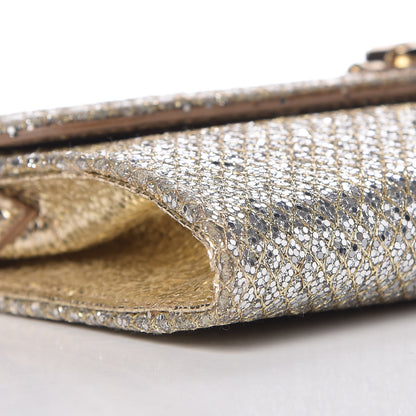 Jimmy Choo Glitter Fabric Large Riane Clutch Champagne 8 of 11