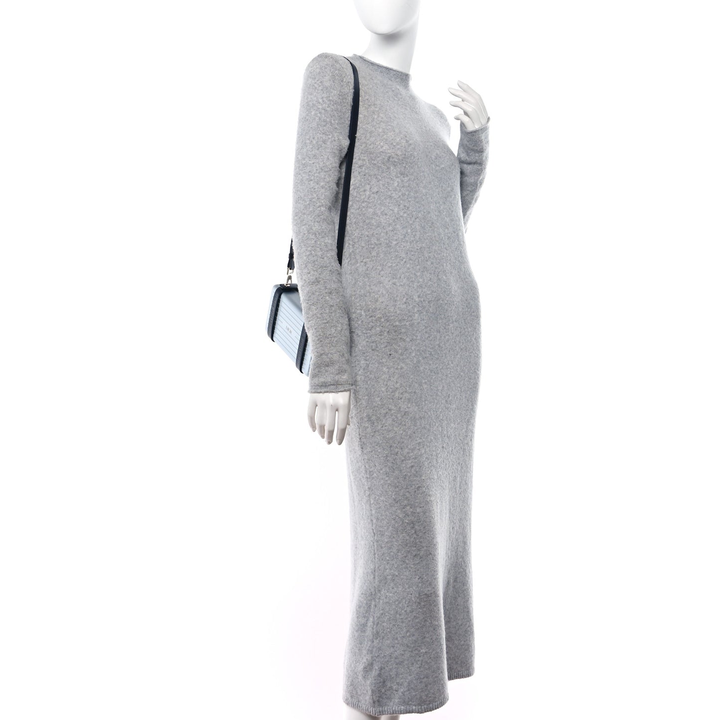 X RIMOWA Aluminum Personal Clutch On Strap Bleu