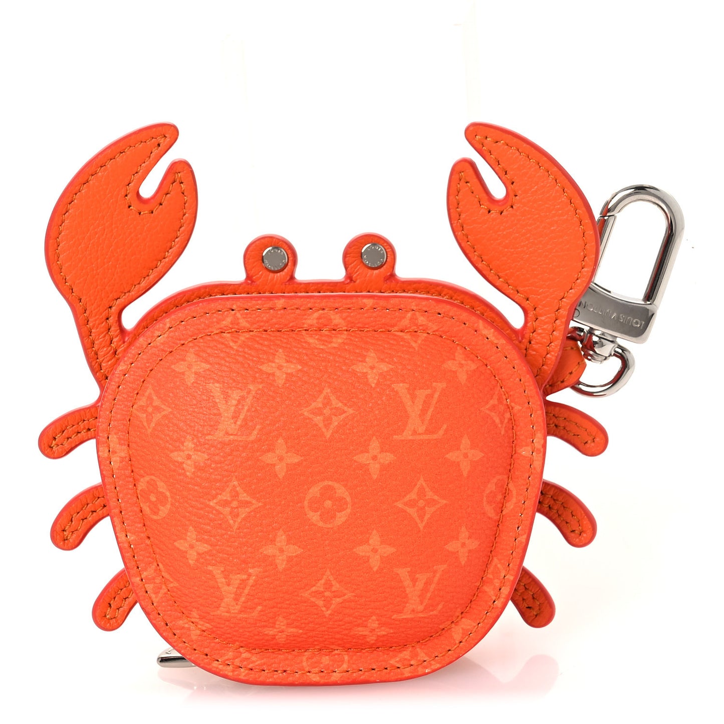 Monogram Crab Bag Charm Orange
