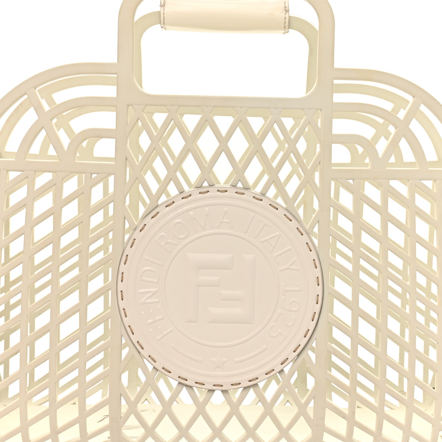 Fendi Recycled Plastic Vitello Liberty Matte Medium Fendi Basket White Ice 6 of 8