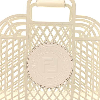 Fendi Recycled Plastic Vitello Liberty Matte Medium Fendi Basket White Ice 6 of 8