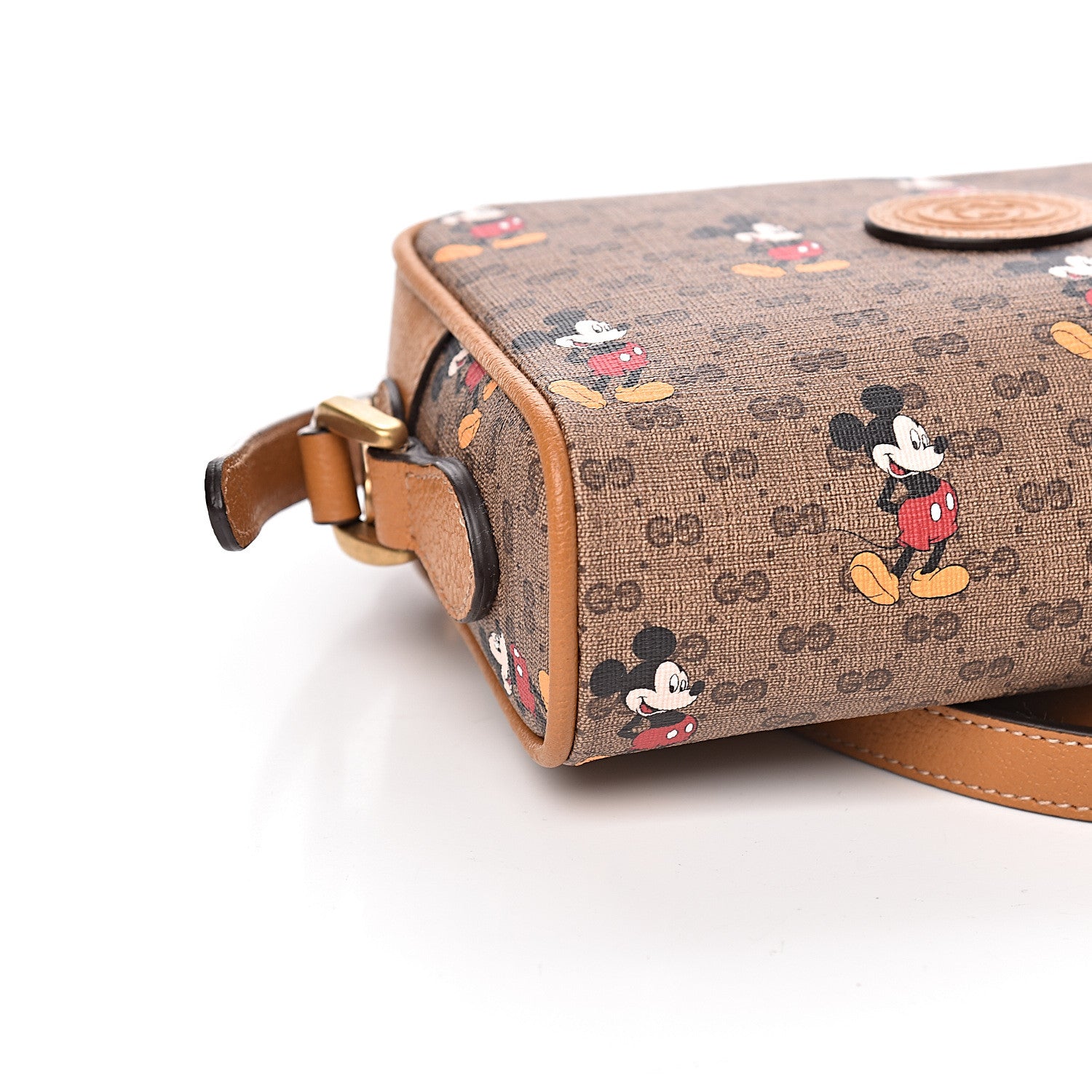 Gucci X DISNEY Mini Vintage GG Supreme Monogram Mickey Mouse Shoulder Bag Beige Vintage Sun Oil 8 of 11