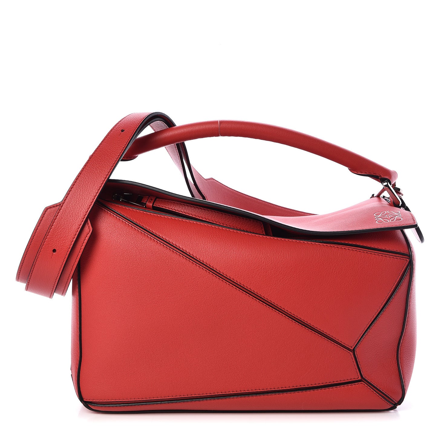 Calfskin Medium Puzzle Bag Scarlet
