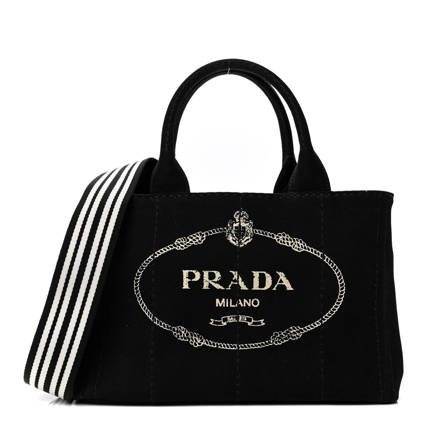 Canapa Small Logo Tote Black Talco