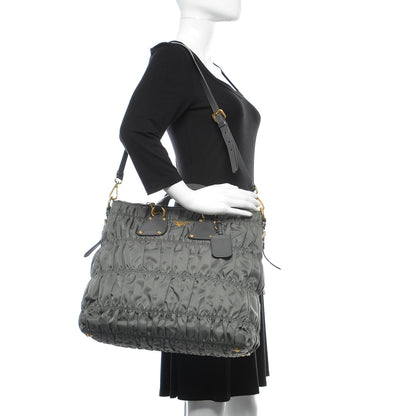Prada Tessuto Nylon Gaufre Tote Ardesia 2 of 9