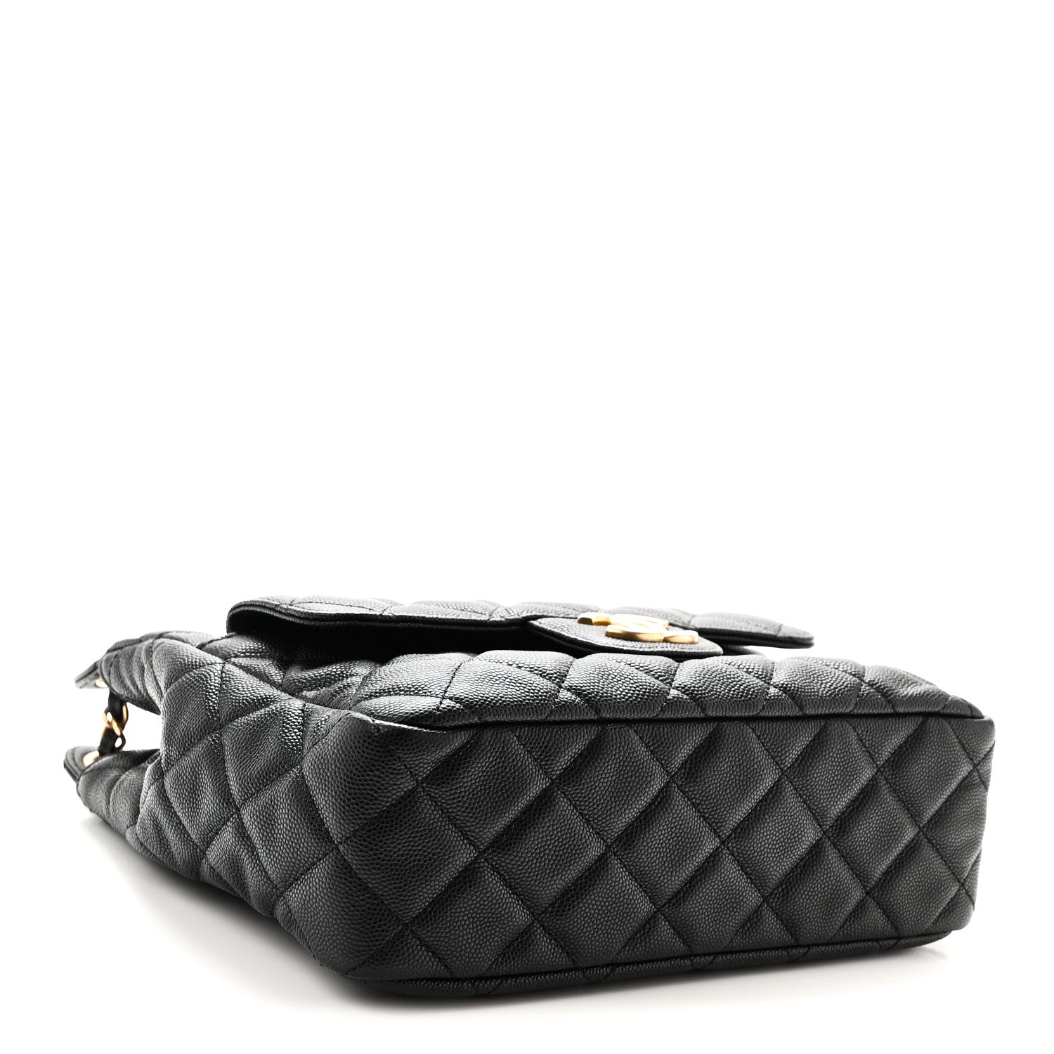 Chanel Caviar Quilted Wavy CC Hobo Black 4 of 10