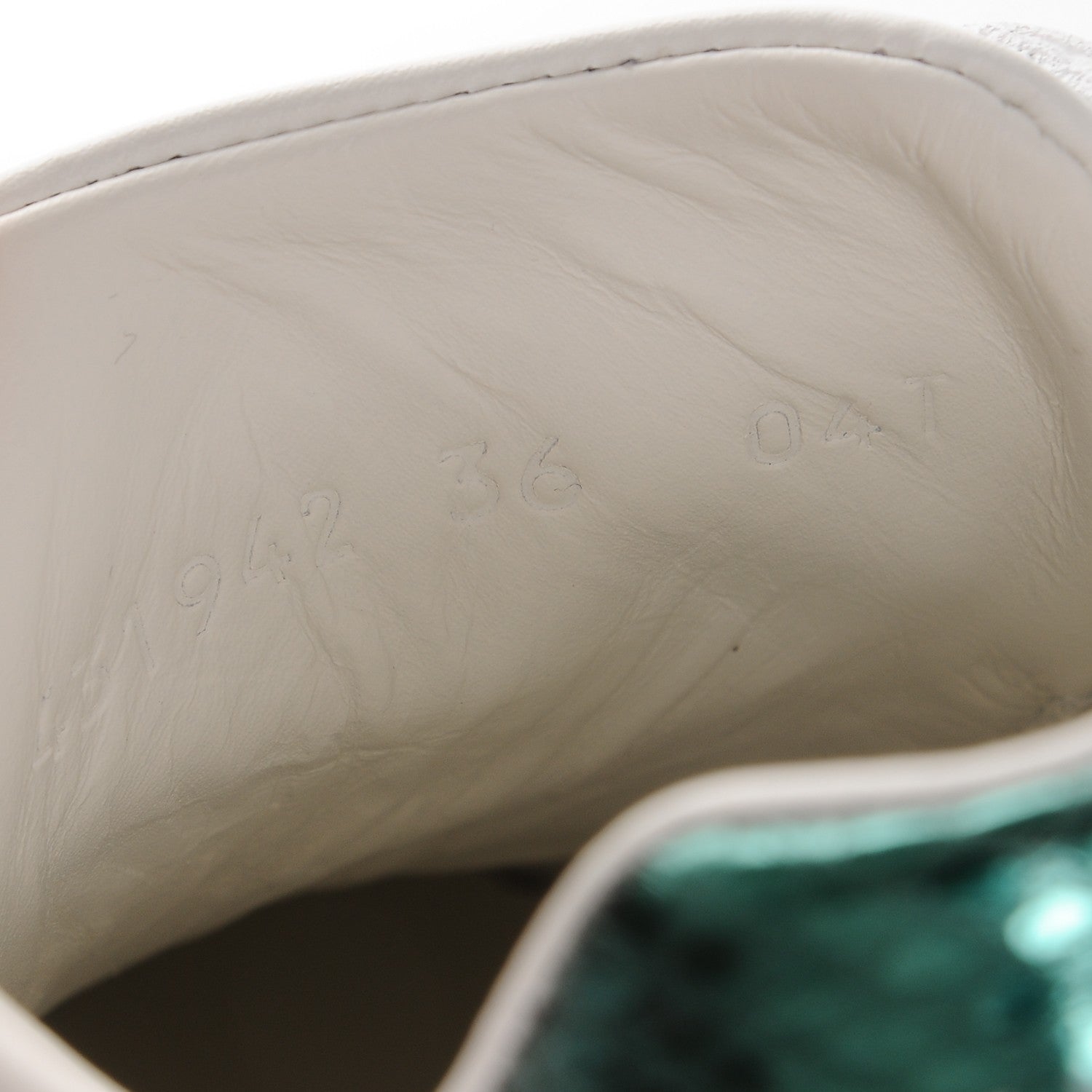 Gucci Calfskin Ayers Bee Embroidered Womens Ace Sneakers 36 White Green 8 of 8