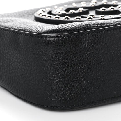 Gucci Pebbled Calfskin Studded Small Soho Disco Bag Black 9 of 13